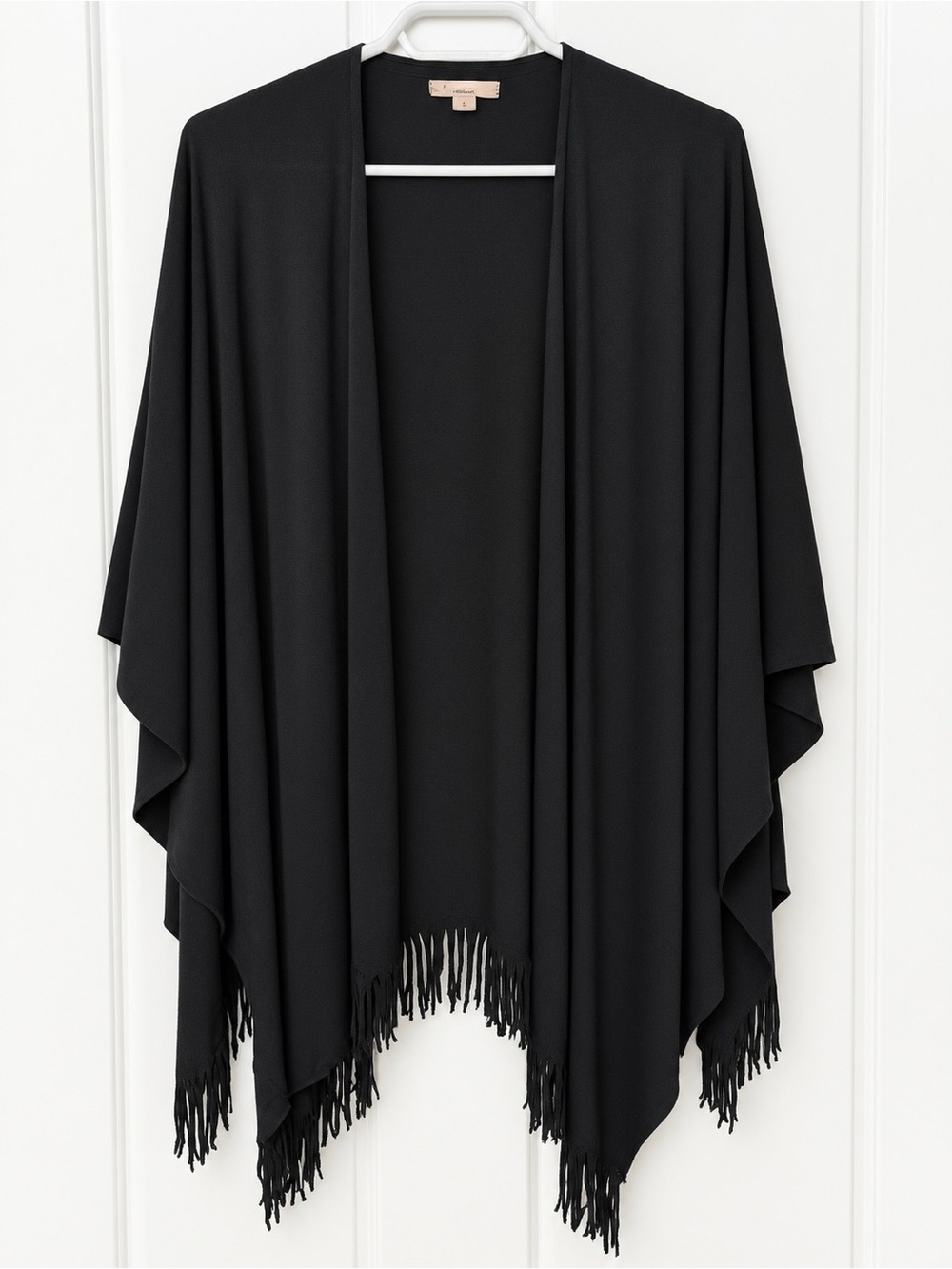 Navy Blue Fringe Poncho